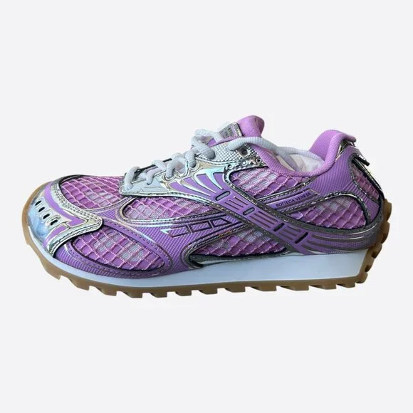 Bottega Veneta Pink & Silver Orbit Women's Sneakers - Picture 3 of 7